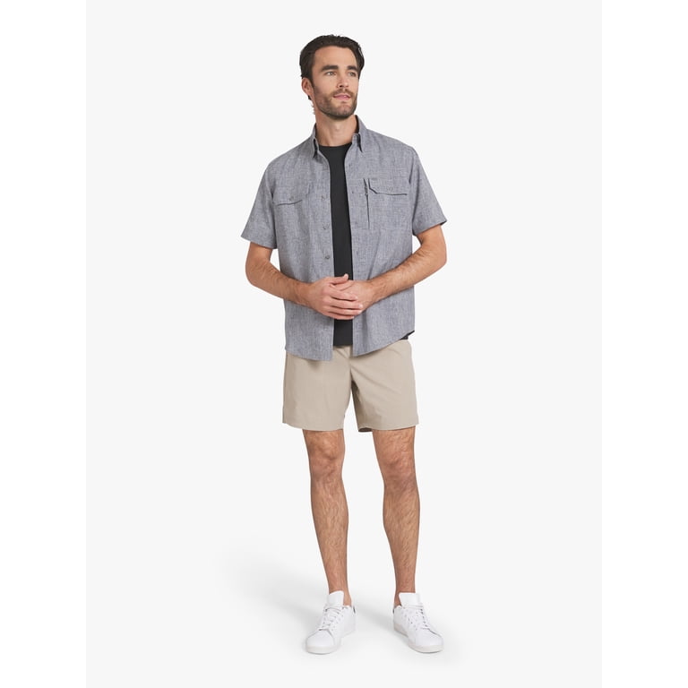 Chaps Men's Tech Chambray Short Sleeve Shirt photo 8