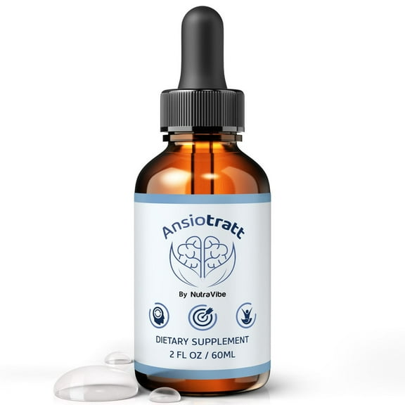 Ansiotratt Drops – Ansiotratt Brain Formula for Memory, Focus, and Cognitive Support, Liquid for Mental Clarity and Concentration, Easy 1-Drop Formula (30 Servings)