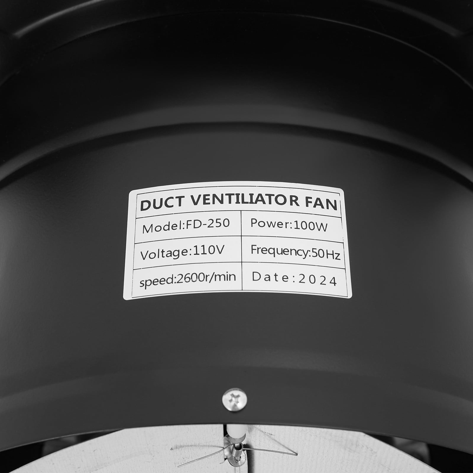 TFCFL 10'' Exhaust Fan 100W AC 110V Wall Mounted Ventilation Fan Bathroom Kitchen Air Blower Extractor Fan 2600r/min