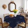 thumbnail image 3 of Navy Blue Table Cloth Waterproof Tablecloths, Spring Flora Tablecloth Dining Table Cover for Kitchen Party Tabletop Outdoor, Square Tablecloth 54x54 Inch, 3 of 9