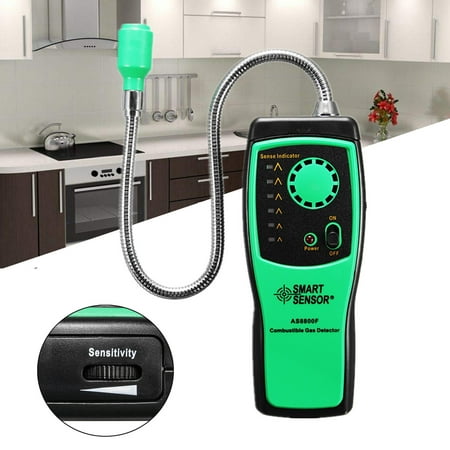 NEW Combustible Natural Gas Leak Detector Methane Natural Analyzer Tester Location Determine meter Tester Safe With Sound Alarm Light (Best Natural Gas Detector For Home Safety)