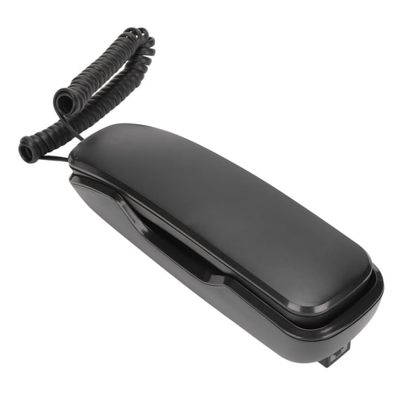 Teléfono de oficina KXT1043 Teléfono de pared retro de ahorro de energía multifuncional para hotel con botones para oficina, hotel y hogar (negro)