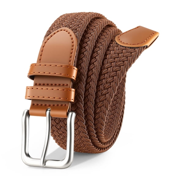 WHIPPY Braided Belt for Men Woven Stretch Belts for Jeans Pants