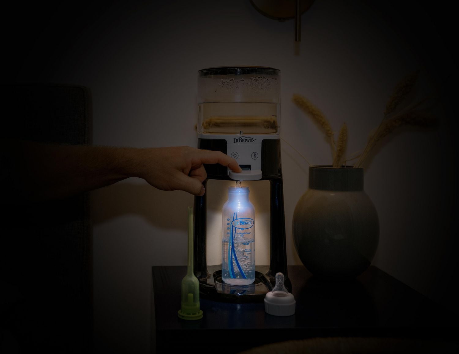 Dr. Brown's Insta-Prep Warm Water Dispenser, Large Capacity Glass Tank with 3 Temperature Settings, 1-Pack, 1.5 litres