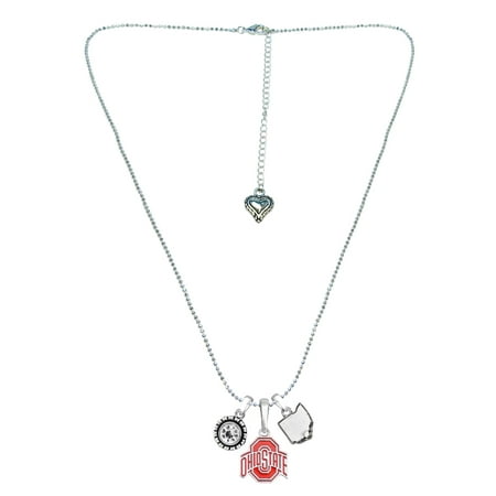 - Ohio State Buckeyes Home Sweet Home Silver Red Crystal Necklace Jewelry Gift OSU