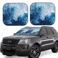 thumbnail image 2 of Picia Abstract Ocean Waves 2 Piece Car Windshield Sun Shade Foldable | Foldable Sun Shield for Front Window Blocks UV Rays and Keeps Your Vehicle Cool-Small, 2 of 7