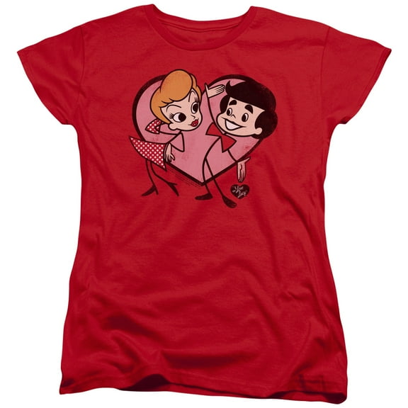 I Love Lucy - Cartoon Love - Women's Short Sleeve Shirt - Small