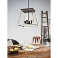 thumbnail image 5 of Eglo 204595A Paulino 4 Light 18" Wide Chandelier - Brushed Gold / Matte Black, 5 of 5