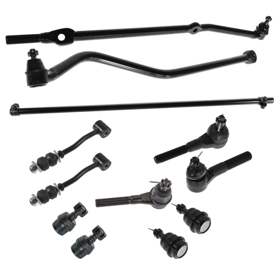 TRQ 12pc Steering Suspension Kit Ball Joints Tie Rods End Links for Cherokee PSA79970 Fits select: 1991-2001 JEEP CHEROKEE, 1991-1992 JEEP COMANCHE