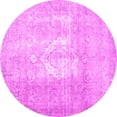 thumbnail image 1 of Ahgly Company Indoor Round Abstract Pink Contemporary Area Rugs, 3' Round, 1 of 4