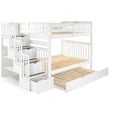 thumbnail image 3 of Bedz King Stairway Bunk Beds Full over Full with 4 Drawers in the Steps and a Twin Trundle, White, 3 of 9