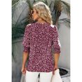 thumbnail image 4 of Blouse à Col Rond Froncé, Blouse à Manches Courtes, Blouse à Col Rond, Chemise à Col Rond, Atteindre Plus, 4 of 5