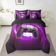 thumbnail image 2 of Erosebridal Neon Gamepads Bedding Sets Twin Size,Gradient Comforter Sets with Sheets,Video Game Decor,Reversible,7pcs, 2 of 5