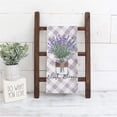 thumbnail image 5 of SPXUBZ Kitchen Towels, Purple and White Plaid Lavender Bicycle Towels for Home Kitchen Holiday Decoration Housewarming Gift Towel Set of 2, 5 of 5