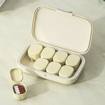 Portable Pill Organizer Box, 8 Compartments Plastic Storage Case, Sealed Lid for Vitamins, Medicine, Small Items, Compact Design for Travel, Home, Easy to Clean Tidy Accessory