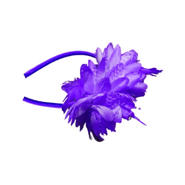 Diadema de pluma flor para boda Sonducket Violeta