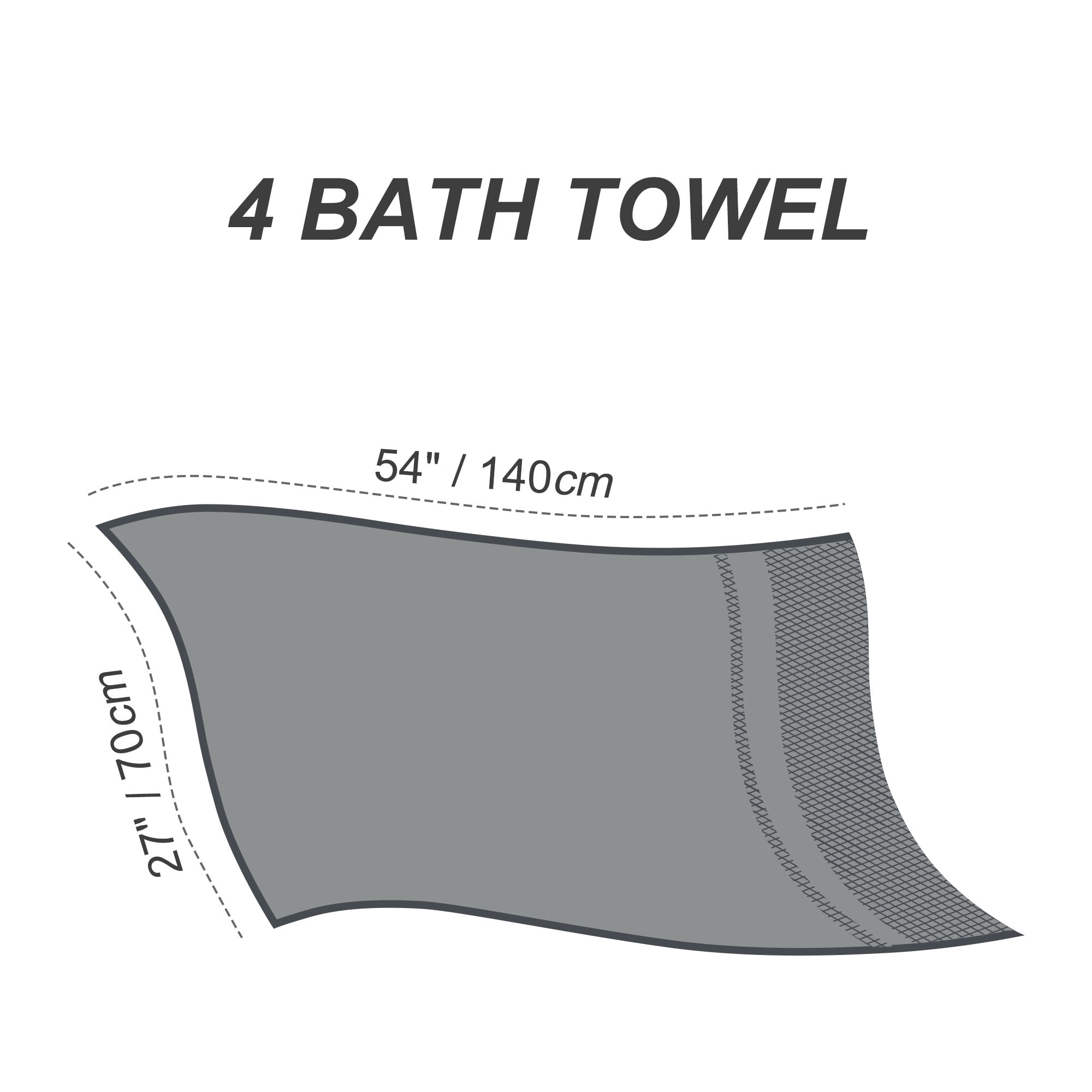 REGALWOVEN Bath Towel Set 27" x 54", Soft 100% Combed Cotton 600 GSM Luxury Towels  for Bathroom Kitchen Gray 4