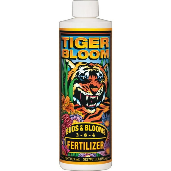 1 pc Foxfarm Tiger Bloom 1 Pt. 2-8-4 Concentrate Liquid Plant Food