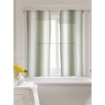 thumbnail image 3 of Green White Ombre Curtains 54 Inch Length,Sheer Curtains for Bedroom Living Room Window Country Pastoral Gradient Minimalist Rod Pocket Drapes Kitchen Curtains Small Half Window 42"x54" 2 Panels, 3 of 6