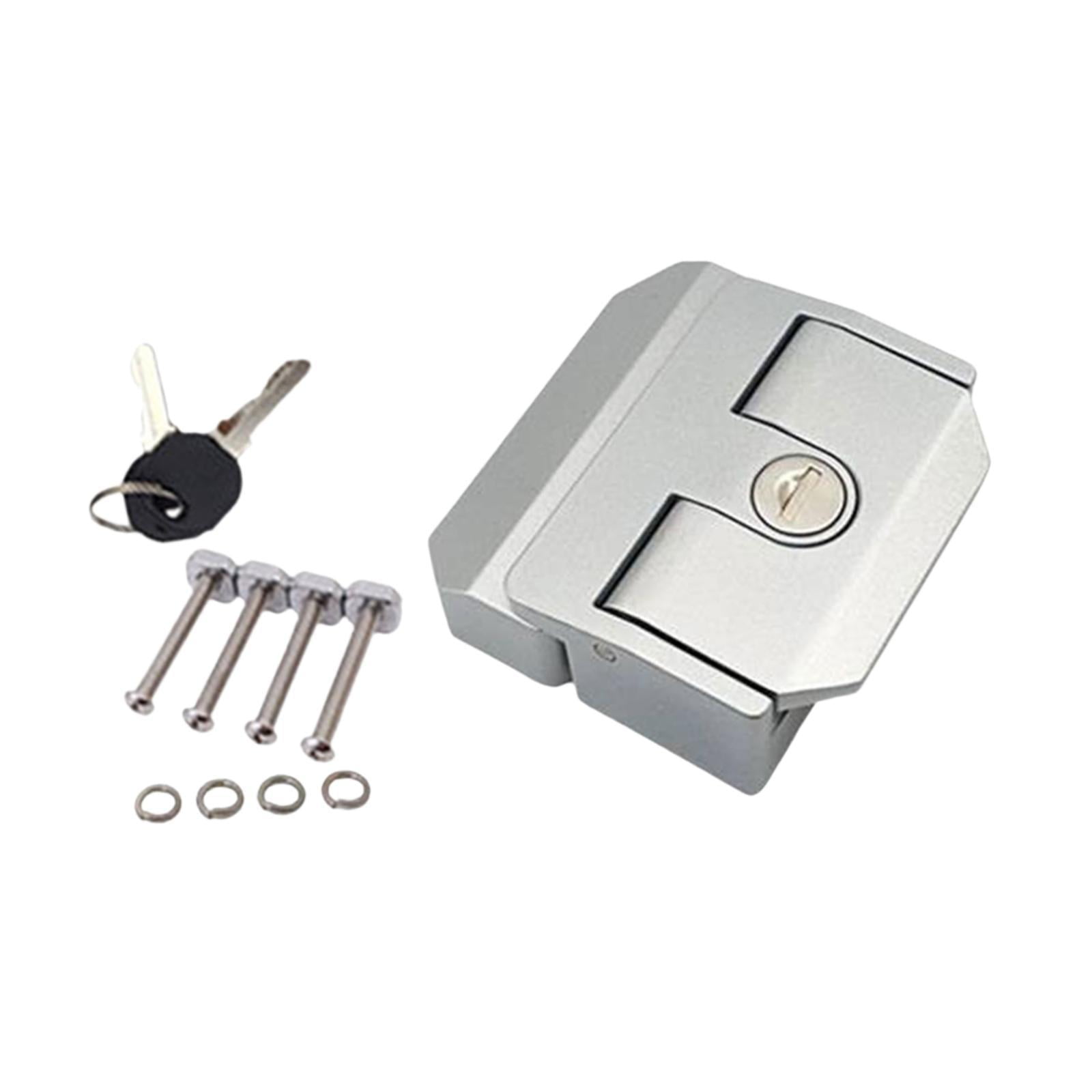 Baoblaze Tool Box Lock with M5*40 Screws Cabinet Door Lock for Aluminum Doors RV interior argent