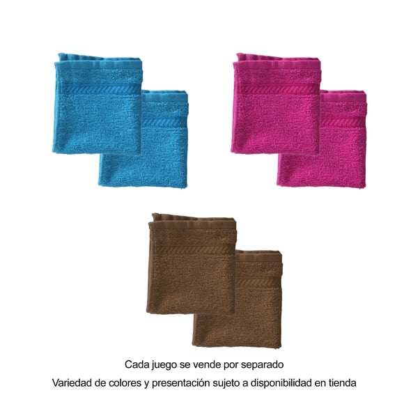 Toallas Prichos Faciales 30x35 Cm X2 Varios Colores 1 Juego