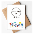 thumbnail image 1 of Speechless Black Cute Chat Face Wedding Cards Congratulations Greeting Envelopes, 1 of 3