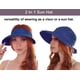 thumbnail image 2 of Sombreros para mujer UPF 50+ UV protección solar convertible visera de playa sombrero, 2 of 5