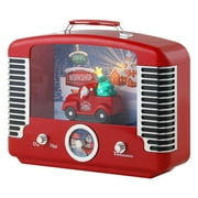 Mr. Christmas Nostalgic Truck Radio with 12 Songs, Red, LED, Includes 3 AA Batteries, 9.5 L x 12 W
