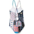 thumbnail image 2 of Seafolly Girls' Big High Neck Tank One Piece Swimsuit, Pop Palace Multi, 12, 2 of 2