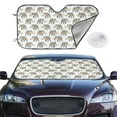thumbnail image 2 of Kdxio Indian Elephant Print Windshield Sun Shade,UV Rays and Sun Heat Protection,Sunshade for Car Windshield,Car Shade Front Windshield - Small, 2 of 6