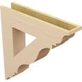 thumbnail image 5 of Ekena Millwork 5 1/2"W x 28"D x 28"H Funston Traditional Rough Cedar Woodgrain TimberThane Bracket, Primed Tan, 5 of 6