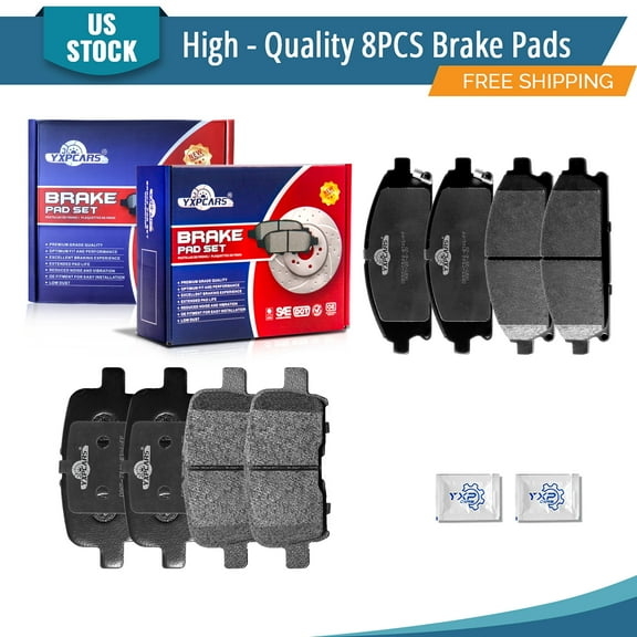 YXPCARS 8PCS Front & Rear Ceramic Brake Pads(D855 D865) for Acura MDX 2003-2006 All Models