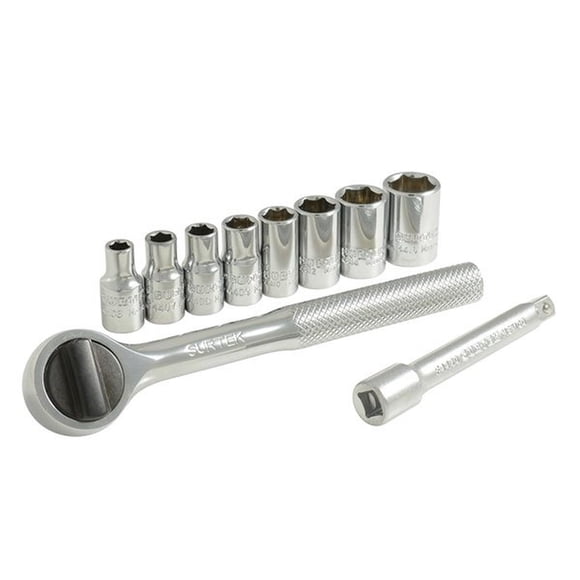 Juego de 10 Dados y Accesorios SURTEK 1/4In A03S
