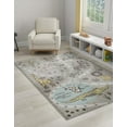 thumbnail image 4 of Unique Loom Whimsy Kids Collection Area Rug - Jungle (2' 2" x 2' 11" Rectangle Gray/Black) Perfect For Kids Bed Room/Nursery Room/Living Room/Class Room/Play Room, 4 of 6
