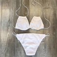 thumbnail image 3 of ZHAOCHENG Traje de baño de bikini sexy de talla grande para mujer, traje de baño L blanco, 3 of 4