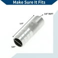 thumbnail image 4 of Unique Bargains Hose Barb Fittings 3/8" Male BSPT Tubing Connector for Air Water Oil Gas Fuel 304 Stainless Steel 2 Pcs Silver Tone, 4 of 6