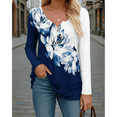 thumbnail image 4 of WQD Womens Long Sleeve Shirts Dressy Casual Floral Blouses Loose Tunic Tops for Fall Winter Spring (Available in Plus Size), 4 of 7