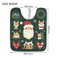 thumbnail image 5 of Yayeee Bath Rug for Bathroom Floor Non Slip Rectangle Fluffy Soft Absorbent Mat, 16"x24", Green Christmas, 5 of 7