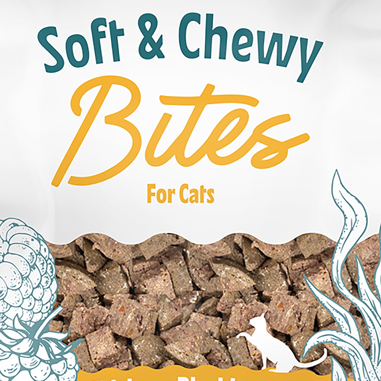 Icelandic+ Soft & Chewy Bites - Chicken, Blackberry & Kelp - 1.8oz Cat Treats, 70% Meat & Fruit, Air-Dried, Limited Ingredients, Pet Snack, Grain Free