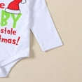 thumbnail image 4 of My First Christmas Baby Girls Outfits The Baby Who Stole Christmas Romper +Plush Flare Pants +Headband Set Fall Winter Xmas Clothes, 4 of 8