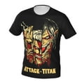 thumbnail image 2 of Attack On Titan Men's Short-Sleeve T-Shirt Summer Casual Tee Top Breathable Crewneck T-Shirt Medium, 2 of 7