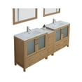 thumbnail image 5 of Vanity Art 84" Double Sink Freestanding Bathroom Vanity Set with Ceramic Top and Mirror, 5 of 9