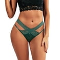 thumbnail image 2 of Aayomet Culottes pour Femmes Lingerie String Taille Basse Culottes pour Femmes (Vert, P), 2 of 5