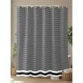 thumbnail image 4 of Fsddascl Farmhouse Black White Striped Shower Curtain Set - 72" x 78" Washable Bathtub Curtain with 12 Hooks, Modern Stripes Waterproof Fabric Stall Shower Curtains for Bathroom/Bathtub Décor, 4 of 6