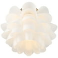thumbnail image 6 of Possini Euro Design Modern Ceiling Light Semi Flush Mount Fixture White Flower Gold Metal 15 3/4" Wide Living Room Bedroom Kitchen, 6 of 7