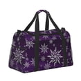 thumbnail image 2 of Rateoe Snowflake Gradient Purple Pattern Gym Bag for Women, Duffle Bag for Travel with Wet Pocket, Carry on Weekender Bags for Women, Water Resistant Travel Bag Duffel Bag, 2 of 7