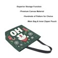 thumbnail image 3 of FORMRS Womens Canvas Tote Bag with Zipper Inner Pocket Shoulder Handbag, Christmas Dog, 3 of 7