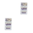 thumbnail image 1 of Vogacara 1 Juego de calcomanías de moda artificiales Extra largas con brillo degradado para uñas con punta francesa, regalos DIY para salón tipo 6 Pegamento 2g, gelatina 24 piezas 2piezas, 1 of 6
