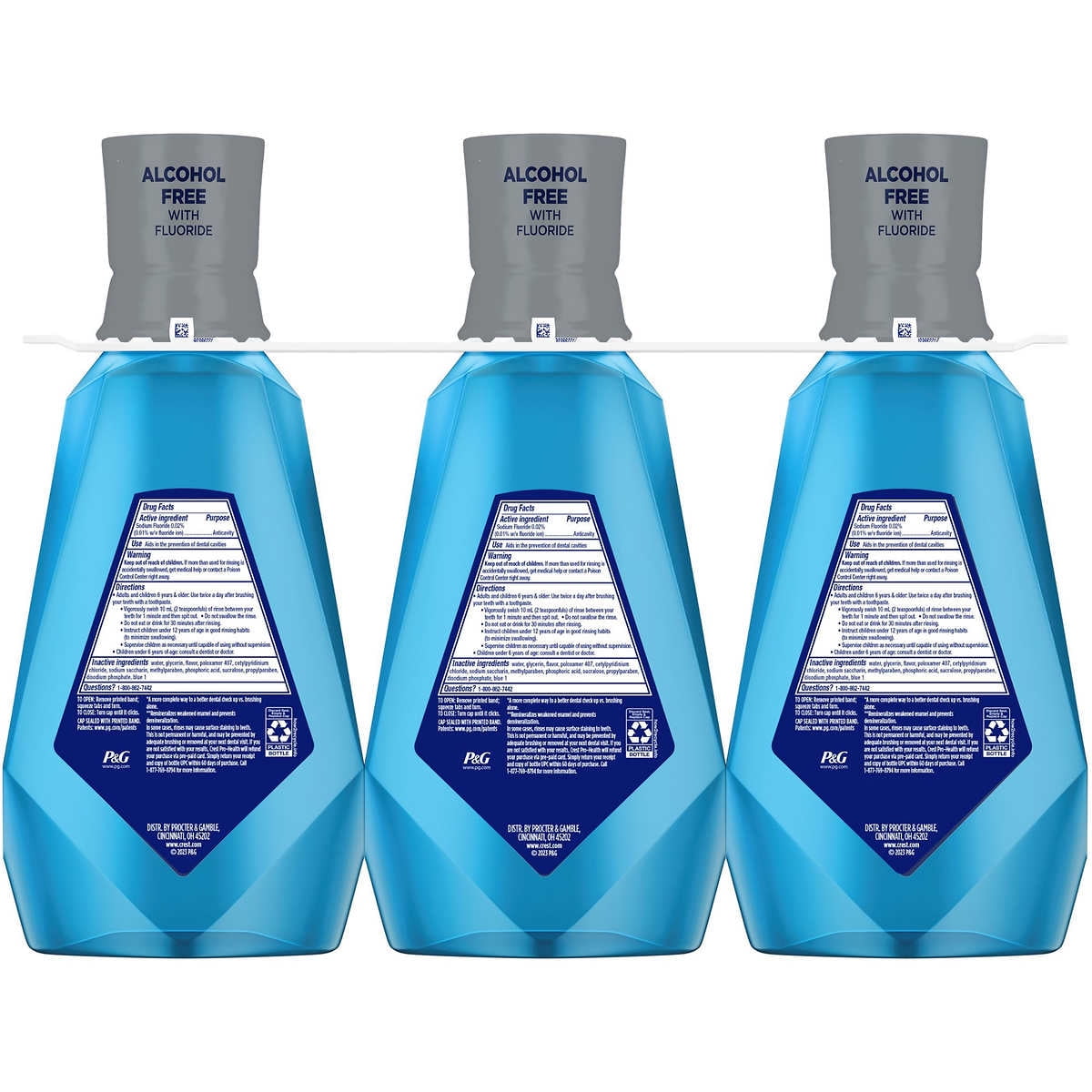 Crest Pro-Health Mouthwash with Fluoride Advanced Complete Care 1L (Pack of 3)