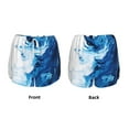 thumbnail image 5 of Lsque Blue White Fluid Art Printed Women's Running Shorts with Liner Pockets,Elastic Quick Dry Workout Athletic Gym Yoga Shorts,Womens High Waist Shorts-Small, 5 of 9